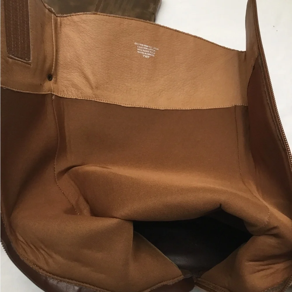 Matisse Brown Over the Knee Boots with Distressed Leather